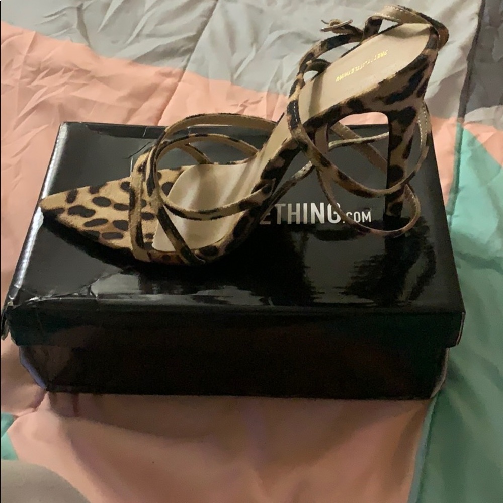 Leopard print sandals